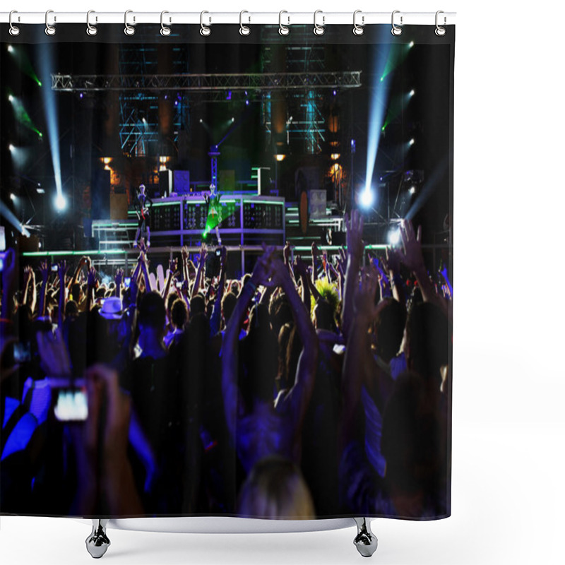 Personality  Dancing In Outdoor Nightclub Shower Curtains