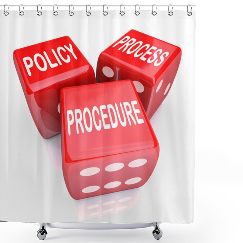 Personality  Policy Process Procedure 3 Red Dice Company Rules Practices Shower Curtains