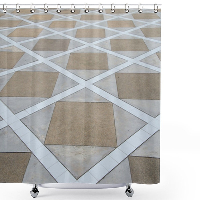 Personality  Abstract Of Ceramic Floor Background Shower Curtains