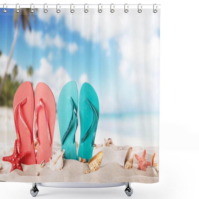 Personality  Summer Beach Shower Curtains