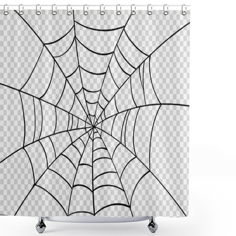 Personality  Halloween Party Background With Spiderwebs Isolated Png Or Transparent Texture,blank Space For Text,element Template For Poster,brochures, Online Advertising,vector Illustration  Shower Curtains