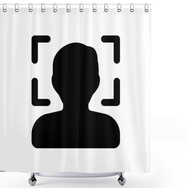 Personality  Face Scanner Icon Shower Curtains