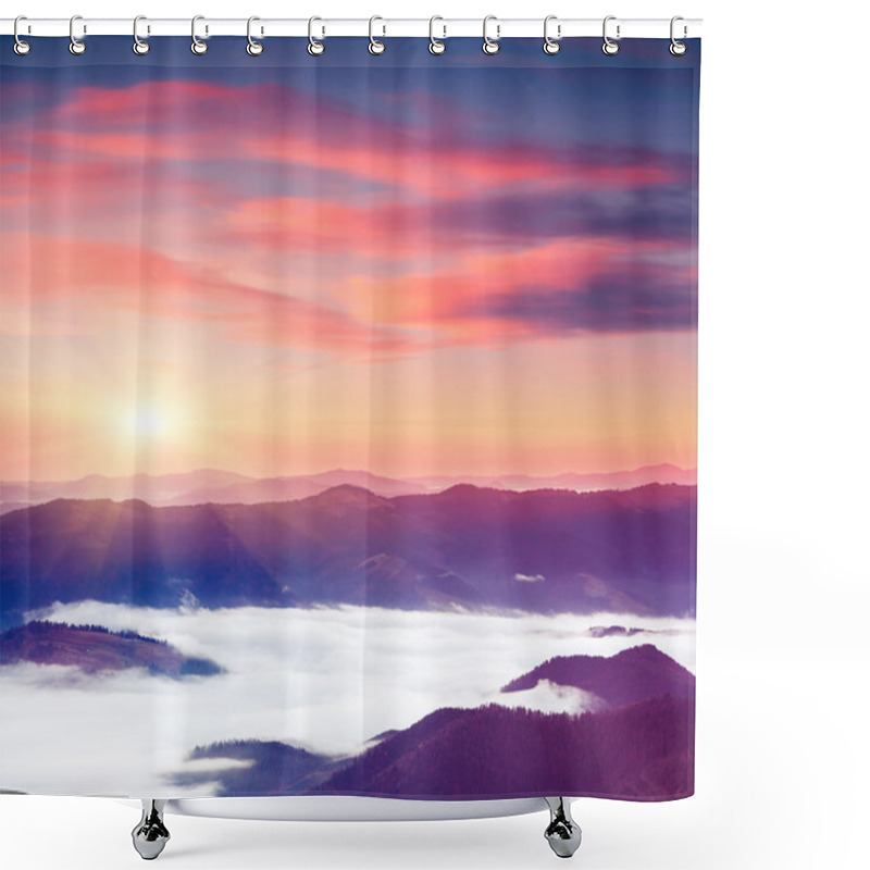 Personality  Fantastic Morning Mountain Landscape Shower Curtains