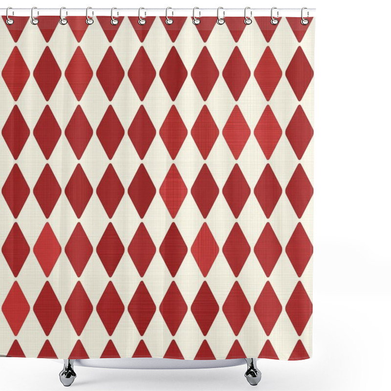 Personality  Seamless Retro Red Harlequin Background Shower Curtains