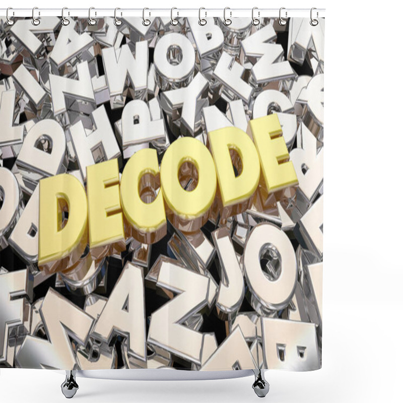 Personality  Decode Message Letters  Shower Curtains