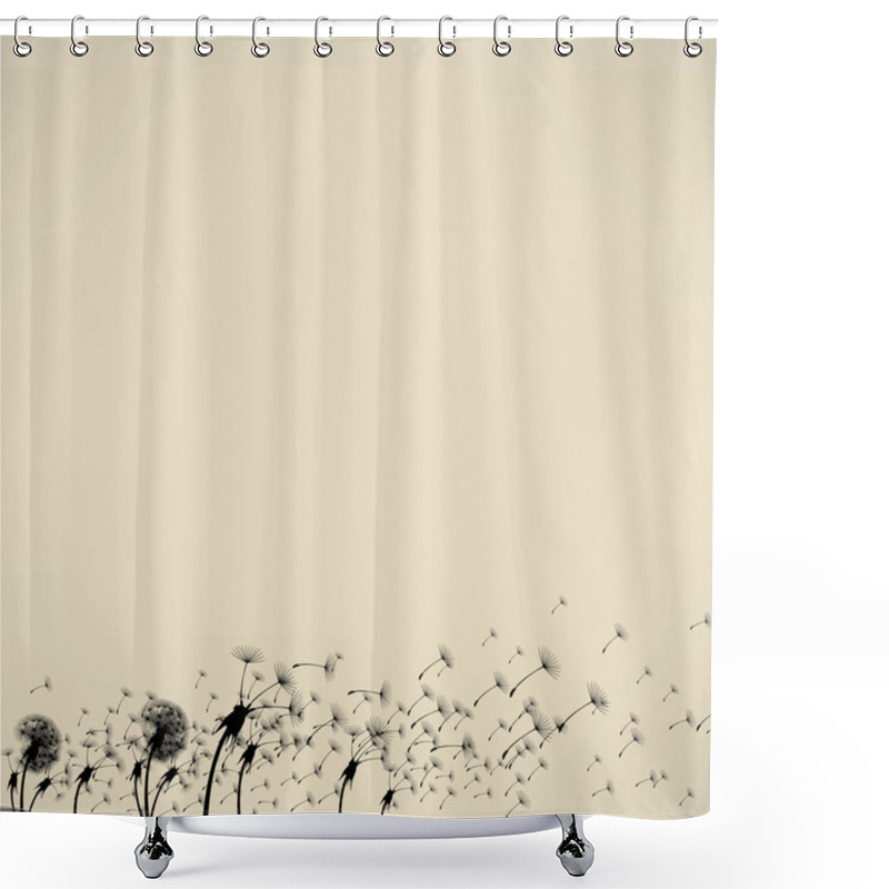 Personality  Blowing Dandelions Background Shower Curtains