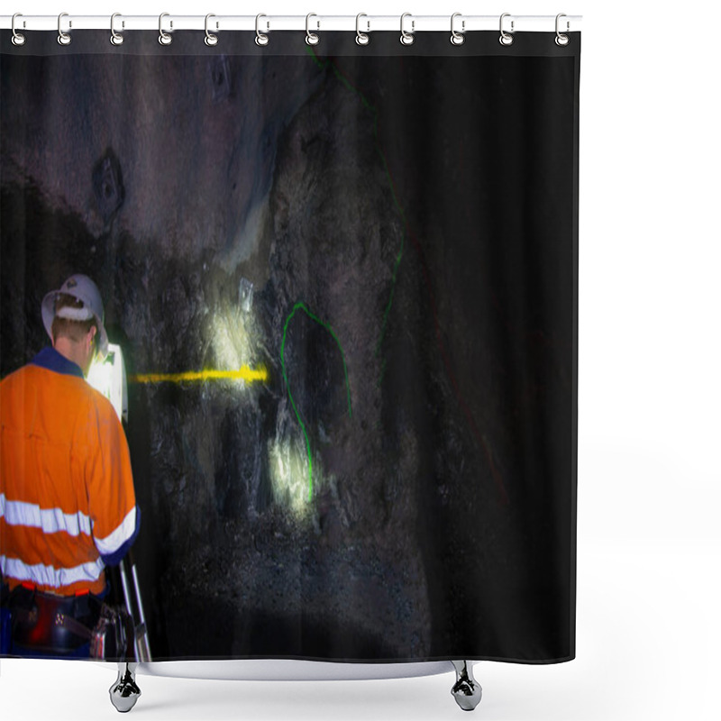 Personality  Underground Mine Surveyor - Australia Shower Curtains