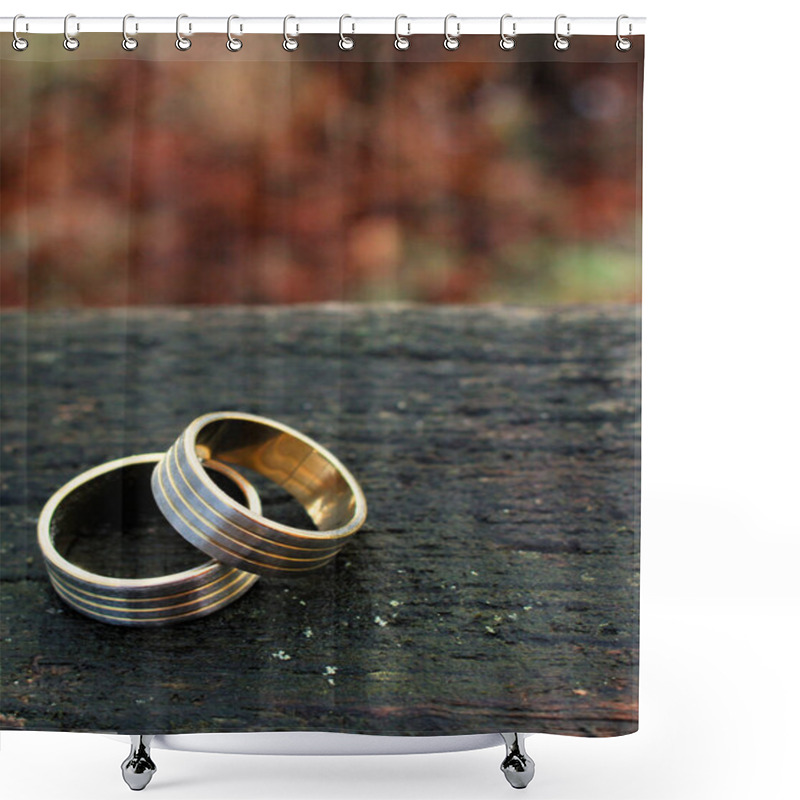 Personality  Wedding Rings, Marriage Jewelry Shower Curtains