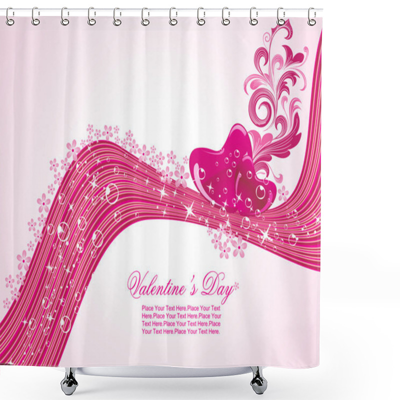 Personality  Illustration Of Romantic Wallpaper Shower Curtains