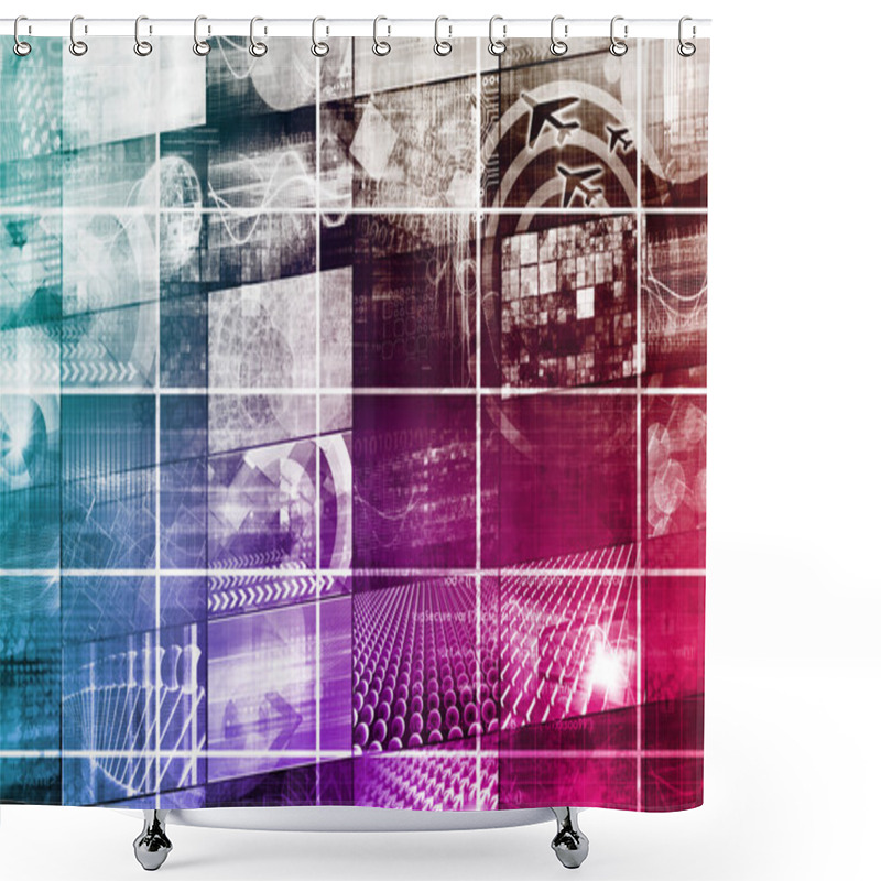 Personality  Secure Technology Network Shower Curtains