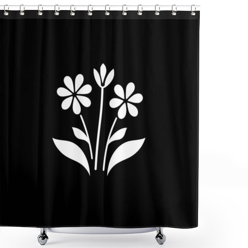 Personality  Flowers - High Quality Vector Logo - Vector Illustration Ideal For T-shirt Graphic Shower Curtains