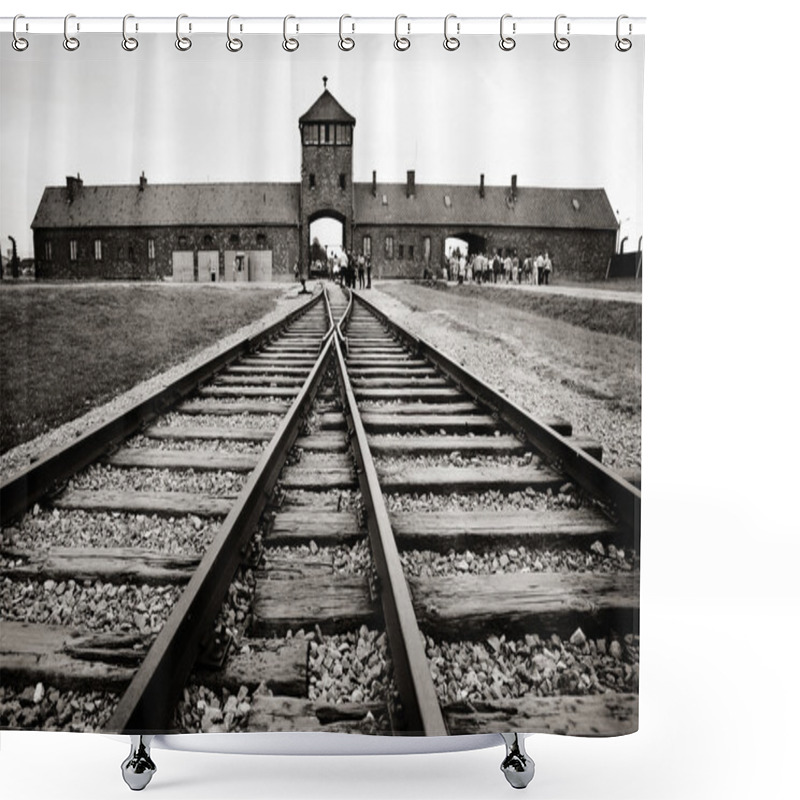 Personality  Auschwitz Death Camp Shower Curtains