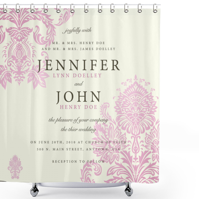 Personality  Vector Pink Faded Floral Background Shower Curtains