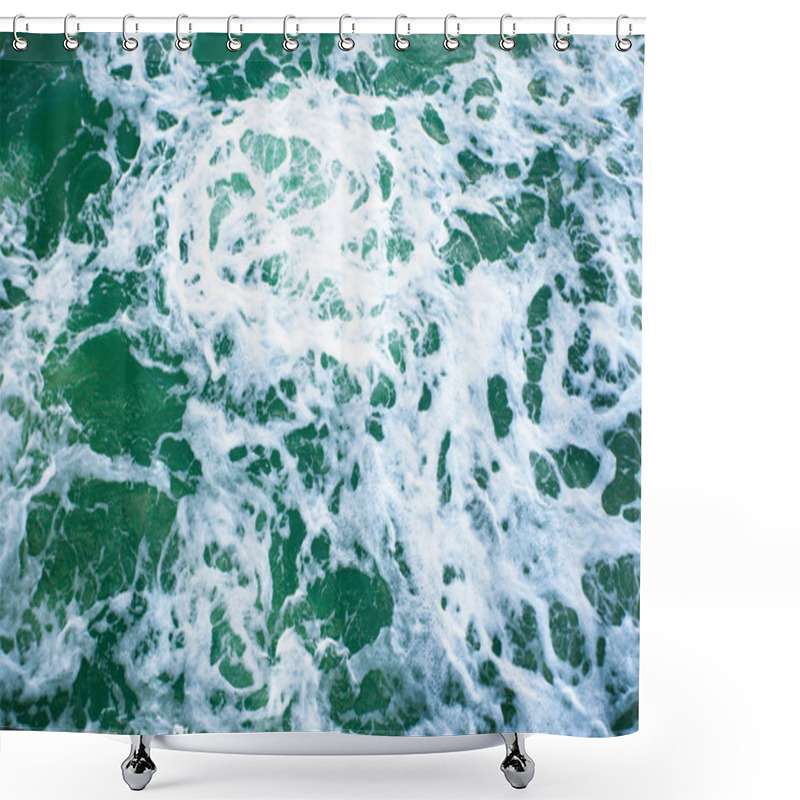 Personality  Surface Of Turquoise Ocean Water With White Foam, Background, Texture Shower Curtains