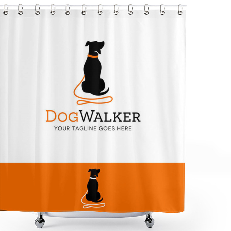 Personality  Logo Design For Dog Walking, Training Or Dog Related Business Shower Curtains