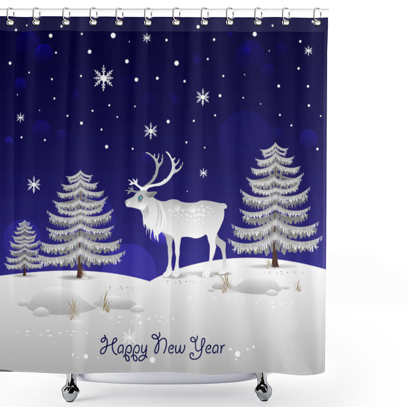 Personality  Deer In Forest Shower Curtains