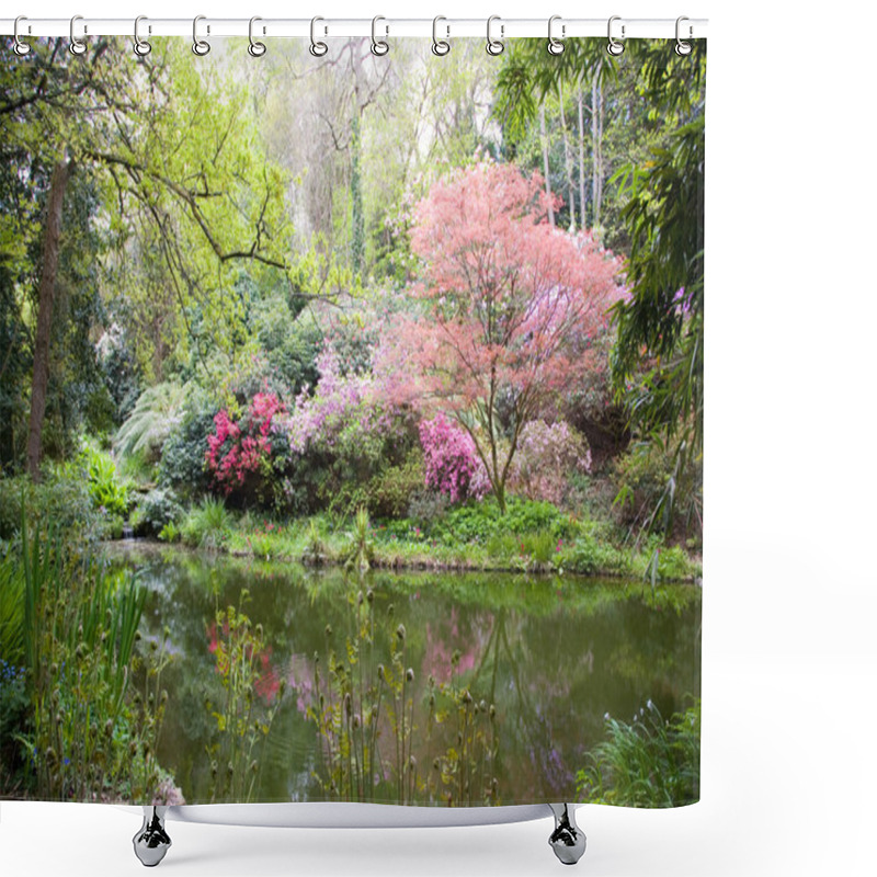 Personality  Blooming Trees In The Nature Shower Curtains