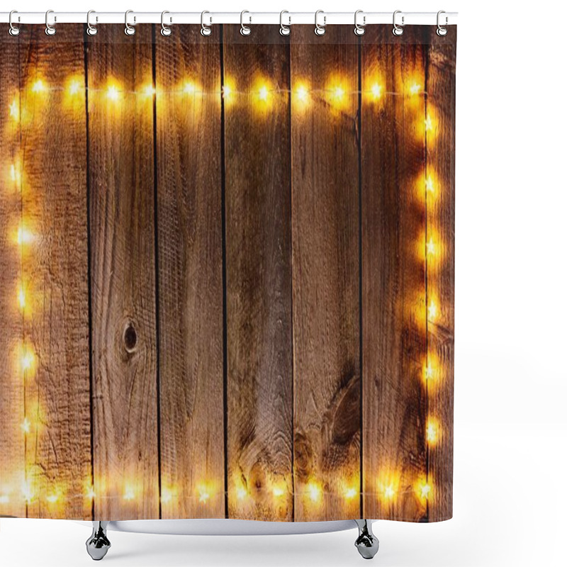 Personality  Old Wooden Rustic Christmas Background Shower Curtains