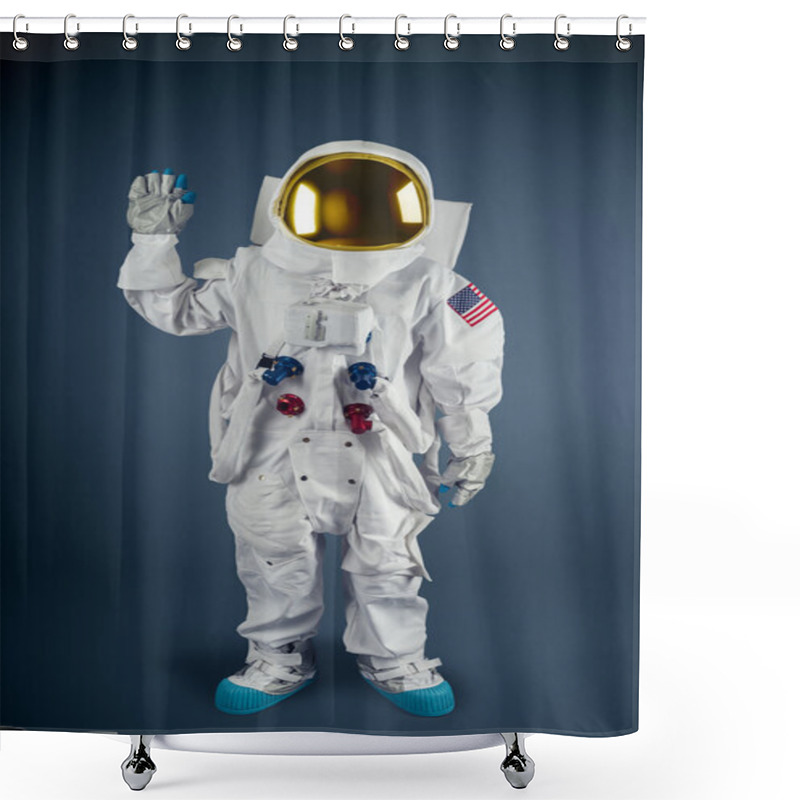 Personality  Astronaut Saying Hi Shower Curtains