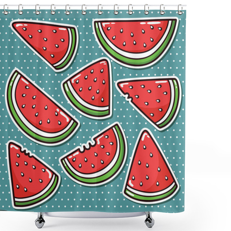 Personality  Watermelon Set. Shower Curtains