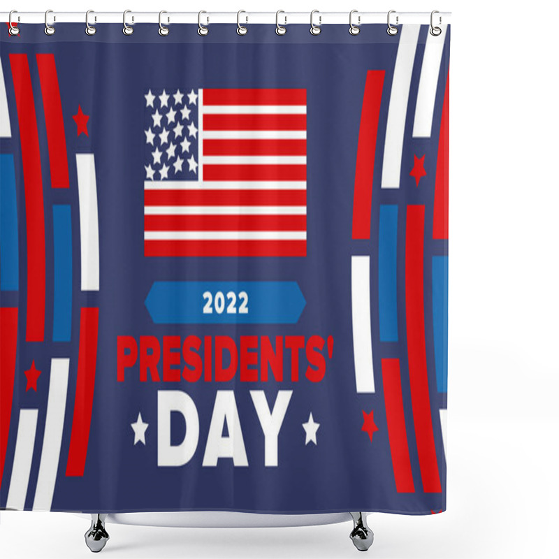 Personality  Happy Presidents' Day In February. Celebrated In United States. Washington's Birthday. Federal Holiday In America. Patriotic American Vector Illustration. Poster, Banner And Background Shower Curtains