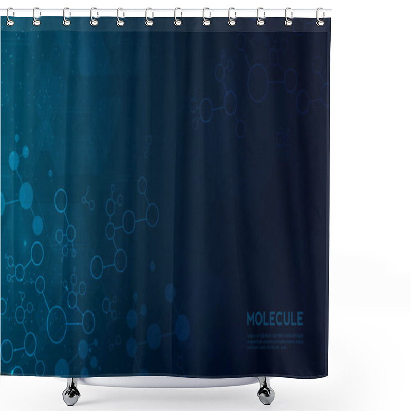 Personality  DNA Digital, Sequence, Code Structure With Glow. Science Concept And Nano Technology Background. Vector Design. Shower Curtains