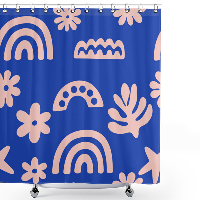 Personality  Tremdy Pattern  Background With Abstract Floral And Leaf Patterns Shower Curtains