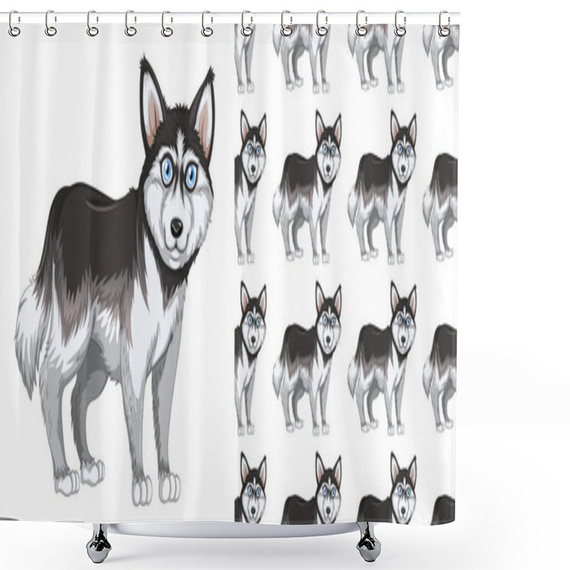 Personality  Seamless And Isolated Animal Pattern Cartoon Shower Curtains