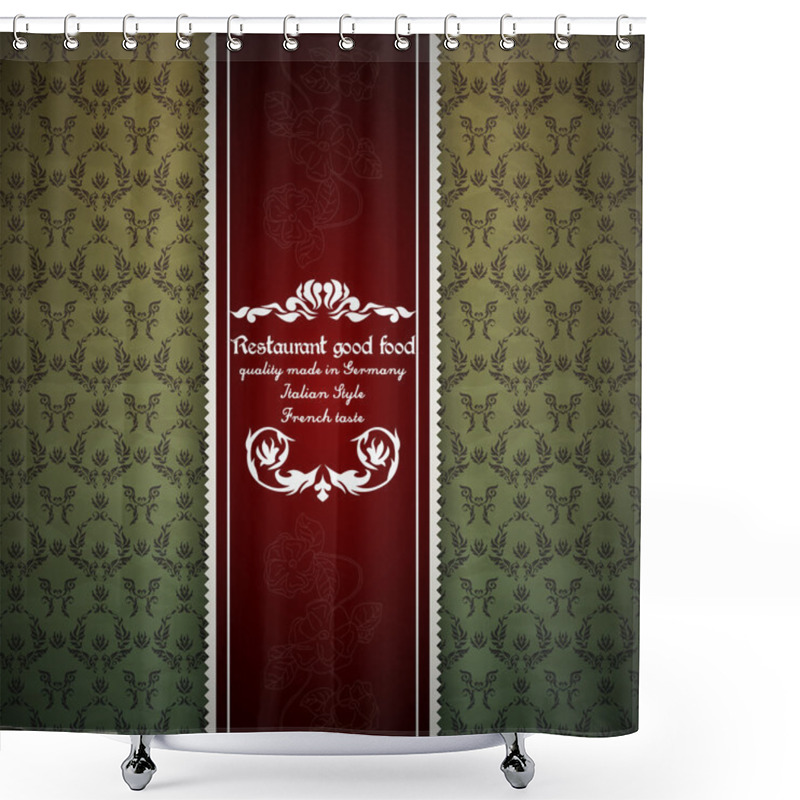 Personality  Restaurant Menu Design Card Shower Curtains