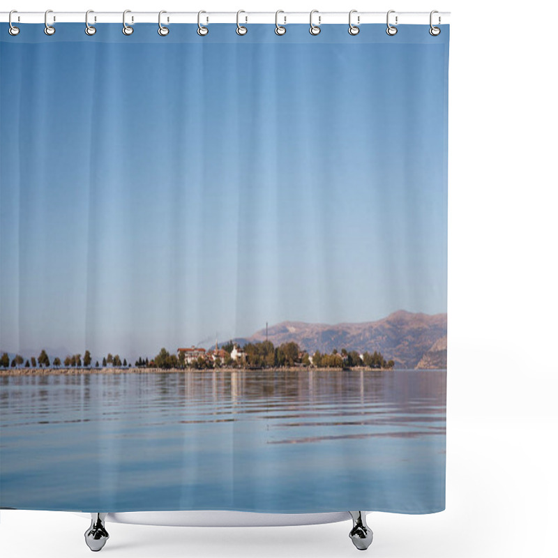 Personality  Beautiful Cozy Village On Coast At Lake Egirdir, Turkey Shower Curtains