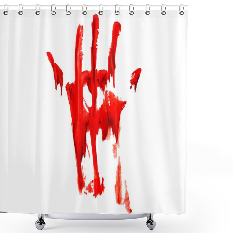 Personality  Bloody Hand Print Shower Curtains