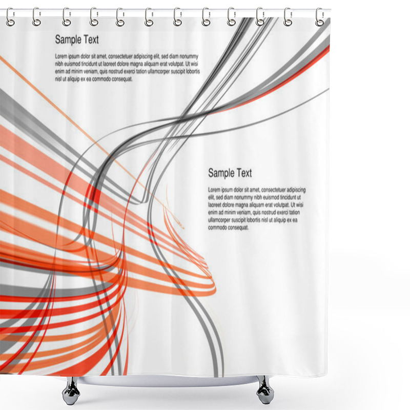 Personality  Dynamic Line Abstract Shower Curtains