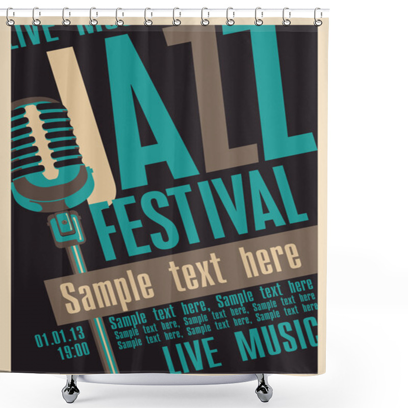 Personality  Jazz Fest Shower Curtains