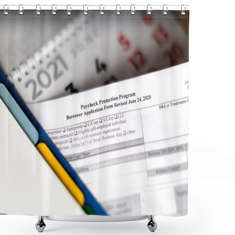 Personality  Limited Depth Of Field Photo. Selective Focus Photo Of Paycheck Protection Program Borrower Application Form. Paycheck Protection Program New Round. Shower Curtains