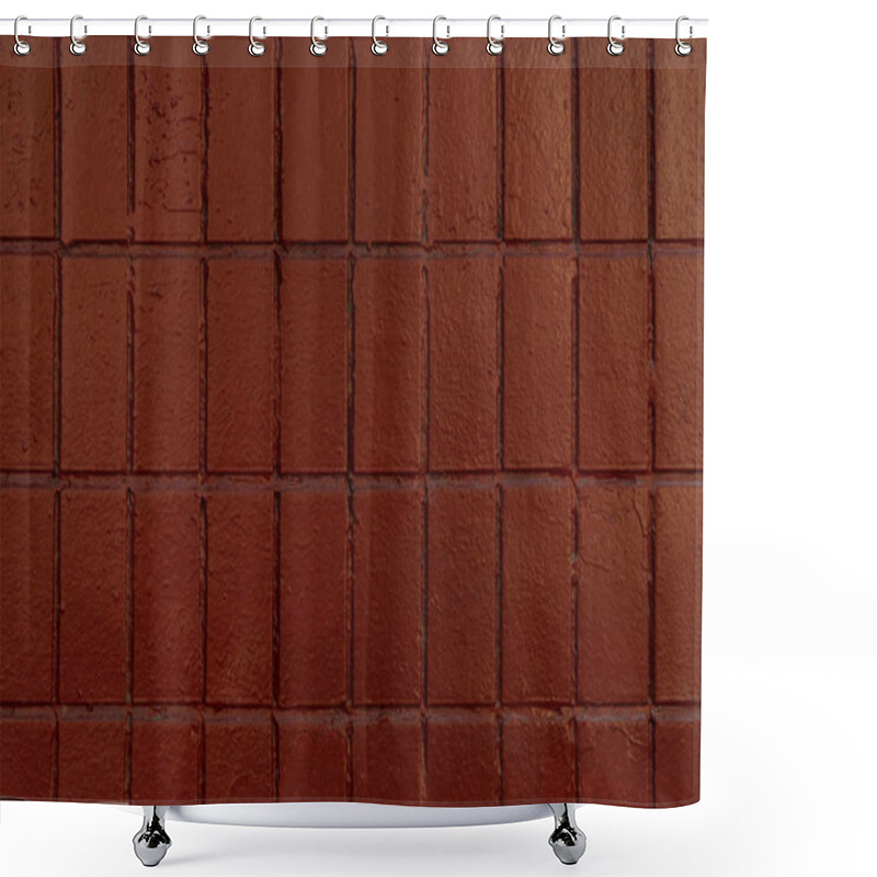 Personality  Brown Wall With Old Bricks, Full Frame Background     Shower Curtains