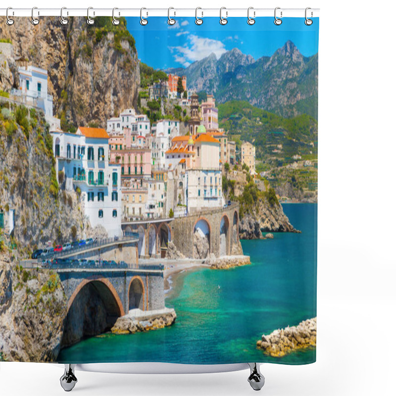 Personality  Morning View Of Amalfi Shower Curtains