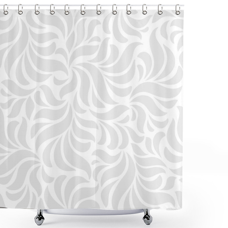 Personality  Abstract Seamless Grey And White  Pattern Shower Curtains