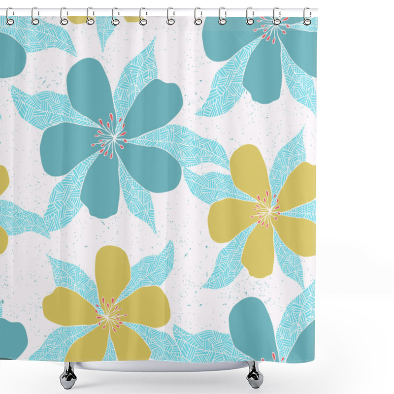 Personality  Flower Retro Seamless Pattern Shower Curtains