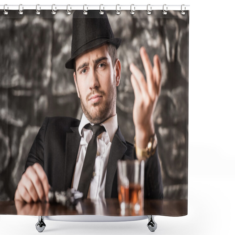 Personality  Gangster. Shower Curtains