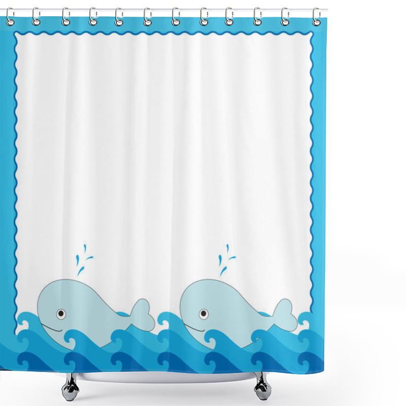 Personality  Sea Frame Shower Curtains