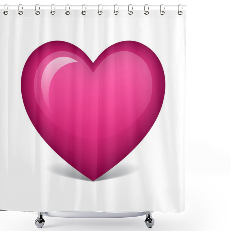 Personality  Pink Heart Shower Curtains