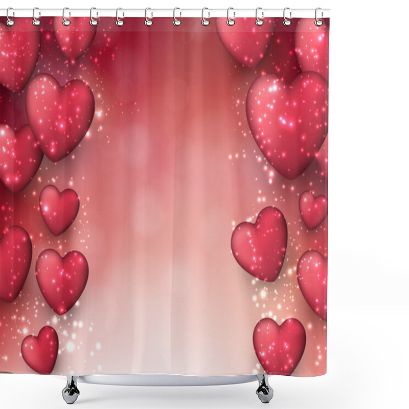 Personality  Valentine's Pink Background. Shower Curtains