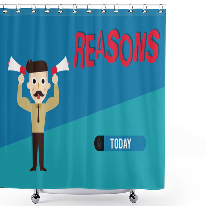 Personality  Word Writing Text Reasons. Business Concept For Causes Explanations Justifications For An Action Or Event Motivation Shower Curtains