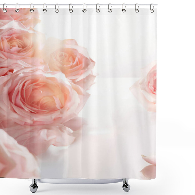 Personality  Rose Wallpaper For Product Display, Rose Background, High Quality Images Shower Curtains