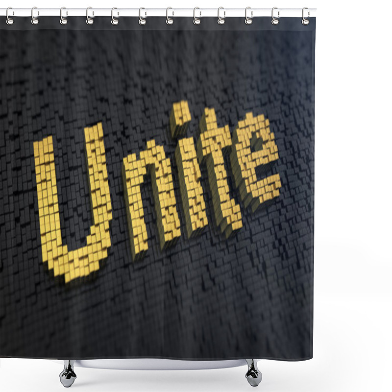 Personality  Unite Cubics Shower Curtains