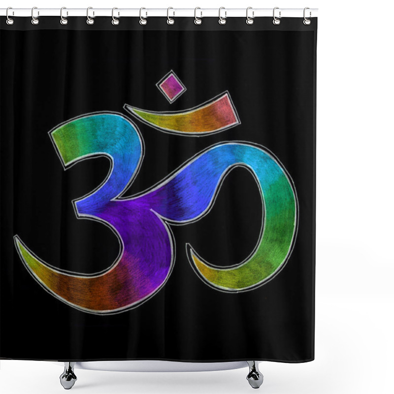 Personality  Ohm. Om Aum Symbol. Shower Curtains