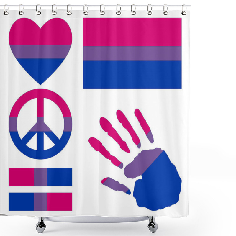 Personality  Collection Of Gay Culture Symbols. Shower Curtains