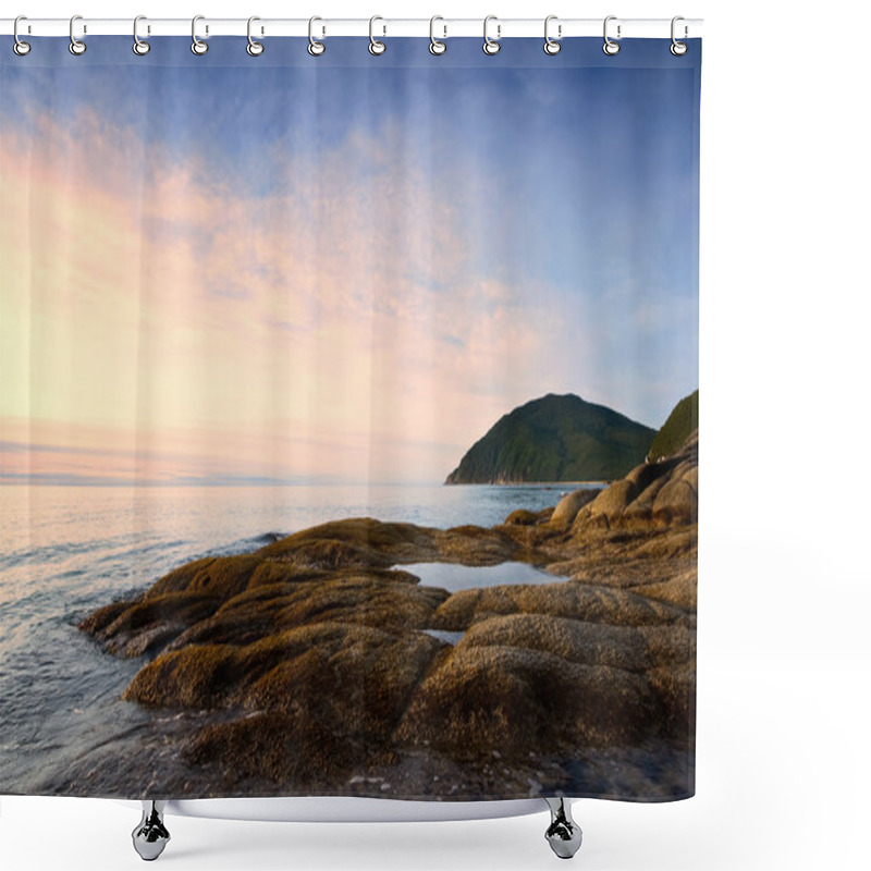 Personality  Quiet Seaside At Dawn. Shower Curtains