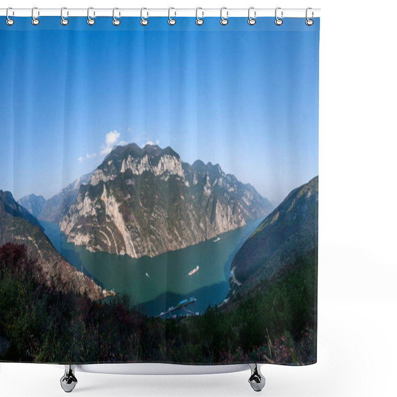 Personality  Yangtze River Three Gorges Wu Gorge Shower Curtains