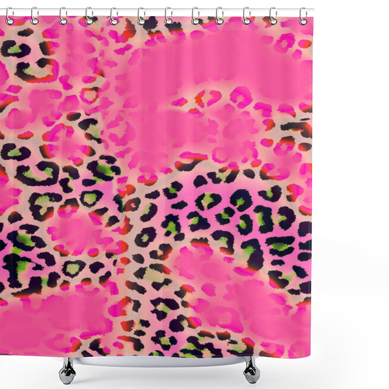 Personality  Seamless Abstract Pattern Design Made With Abstract Animal Skin Effect.Digital Design Made With Vibrant Colors.Suitable For Dress,textile,home Textile Background,wallpaper, Dress,fashion,fabric Shower Curtains